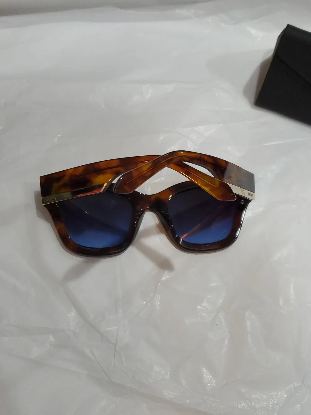 Quay Australia By The Way brown tortoiseshell fade lenses Oversized Sunglasses